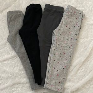 Lot of 4 fleece pants/leggings. Girls size 3T.